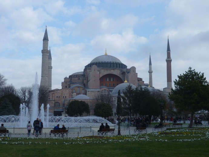 The Hagia Sophia was first built in 537 A.D.